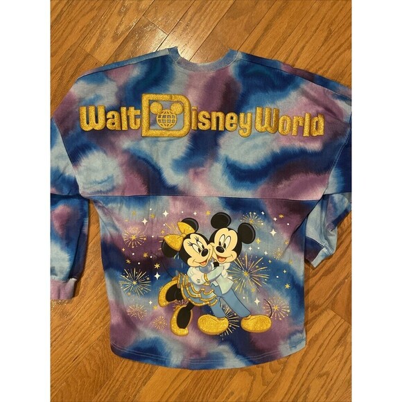 Walt Disney World Spirit Jersey Sweater Women Medium Tie Dye Mickey Mouse 50 Ann - Picture 14 of 15